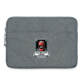 Low Battery Alte Zeiten - Laptoptasche 15" - Grau meliert - Vorne