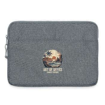 Absent du bureau - Sacoche pour ordinateur portable 15 pouces - gris chiné - Devant