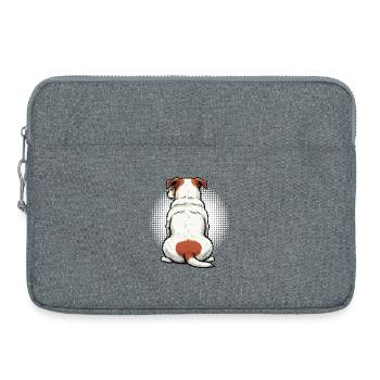 Jack Russel terrier Jack russel Besitzer Jacky - Laptoptasche 15" - Grau meliert - Vorne