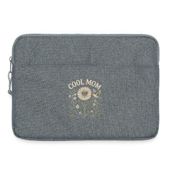 Cool Mom Flowers Vintage Mom Motif - Sacoche pour ordinateur portable 15 pouces - gris chiné - Devant