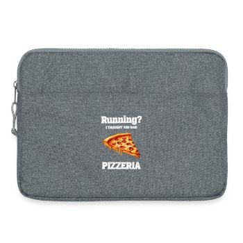 Tu fuis ? Je croyais que tu avais dit Pizzeria ! - Sacoche pour ordinateur portable 15 pouces - gris chiné - Devant