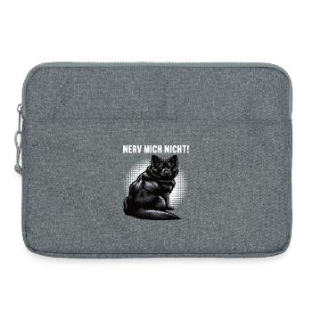 Nerv Mich Nicht Schwarzer Schäferhund Schäferhunde - Laptoptasche 15" - Grau meliert - Vorne