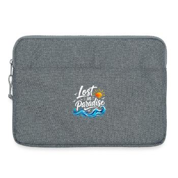 Lost in Paradise Beach Retro Sunset - Laptop bag 15" - heather grey - Front