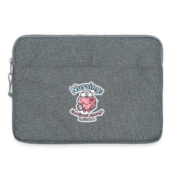Infirmière qui dit drôle – Kawaii Care - Sacoche pour ordinateur portable 15 pouces - gris chiné - Devant
