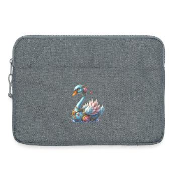 Blue Mechanical Swan - Laptop bag 15" - heather grey - Front