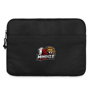 1% Mindset Löwen-Logo - Laptoptasche 15" - Schwarz - Vorne
