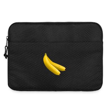 Twin Bananas Vector Yellow - Laptop bag 15" - black - Front
