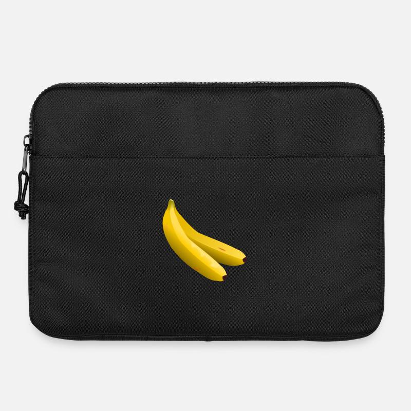 Zwillingsbananen Vektor Gelb - Laptoptasche 15" - Schwarz