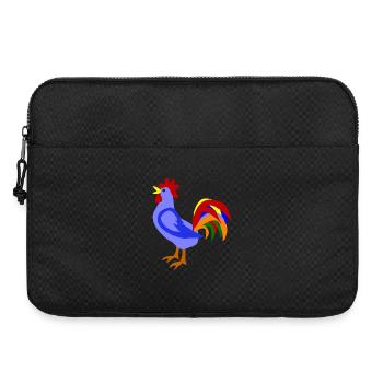 Coq coloré dans la conception artistique - Sacoche pour ordinateur portable 15 pouces - noir - Devant