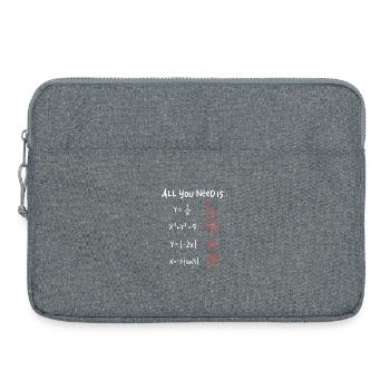 Tout ce dont tu as besoin, c’est de mathématiques néon - Sacoche pour ordinateur portable 15 pouces - gris chiné - Devant