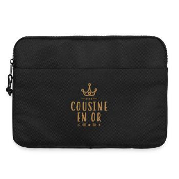 Cousin - Cousine - Famille - Naissance - Bébé - Laptop bag 15" - black - Front