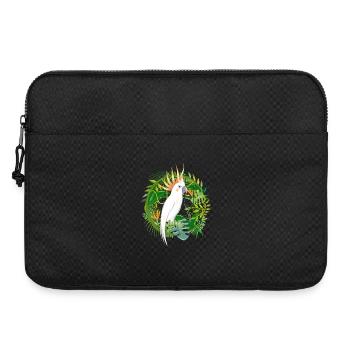 mysterious jungle with cockatoo bird - Laptop bag 15" - black - Front