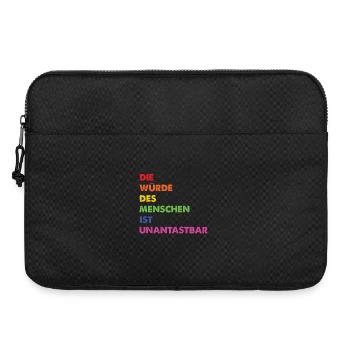 Menschenrechte Regenbogen Grundgesetz - Laptoptasche 15" - Schwarz - Vorne