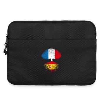 Tree France Spain Spanish roots flags - Laptop bag 15" - black - Front