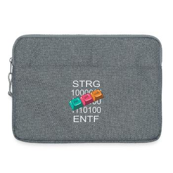 Computer Nerd - Laptoptasche 15" - Grau meliert - Vorne