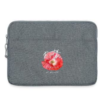 Mohnblume Muttertag Geschenk cooler Spruch Garten - Laptoptasche 15" - Grau meliert - Vorne