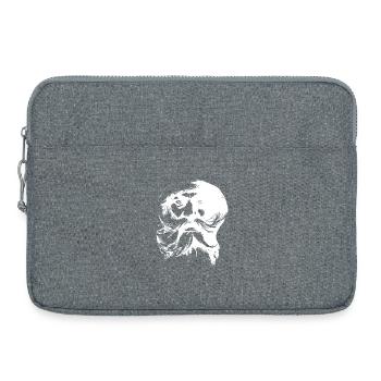 Visage rétro du Père Noël - Sacoche pour ordinateur portable 15 pouces - gris chiné - Devant