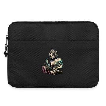 Bouddha DJ - Sacoche pour ordinateur portable 15 pouces - noir - Devant