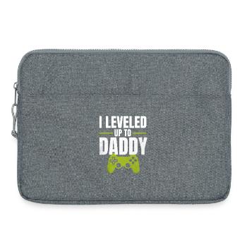 I Leveled Up to Daddy - Laptoptasche 15" - Grau meliert - Vorne