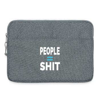 PEOPLE = SHIT - Laptop bag 15" - heather grey - Front