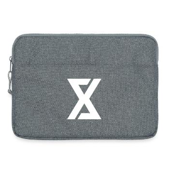 Art numérique simple logo - Sacoche pour ordinateur portable 15 pouces - gris chiné - Devant