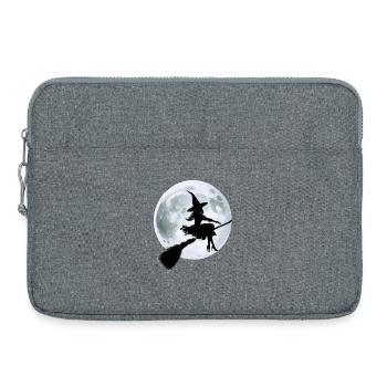 Witch on a Broom - Laptop bag 15" - heather grey - Front
