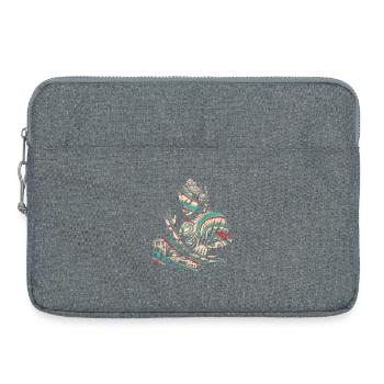 Bouddha DJ - Sacoche pour ordinateur portable 15 pouces - gris chiné - Devant