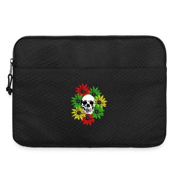 Floral Framed Skull - Laptop bag 15" - black - Front