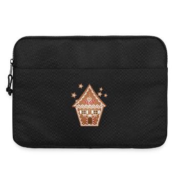 rustic gingerbread house with gingerbread stars - Laptop bag 15" - black - Front