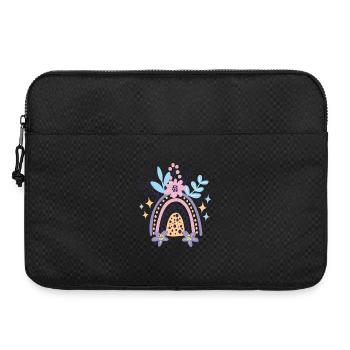 Pastellfarbene Regenbogenblüte - Laptoptasche 15" - Schwarz - Vorne