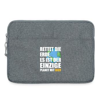 Beer Saving the Planet - Laptop bag 15" - heather grey - Front