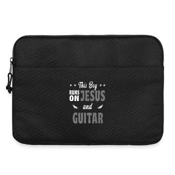 Ce garçon joue de Jésus et de la guitare - Sacoche pour ordinateur portable 15 pouces - noir - Devant