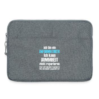 Informatiker Informatik - Laptoptasche 15" - Grau meliert - Vorne