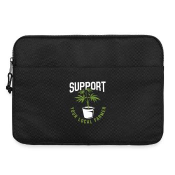 Support Your Local Farmer Cannabis - Laptop bag 15" - black - Front