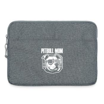 Pitbull Maman Patriotique Drôle 4 Juillet - Sacoche pour ordinateur portable 15 pouces - gris chiné - Devant
