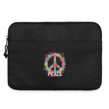 Signe de paix Flower Power - Sacoche pour ordinateur portable 15 pouces - noir - Devant