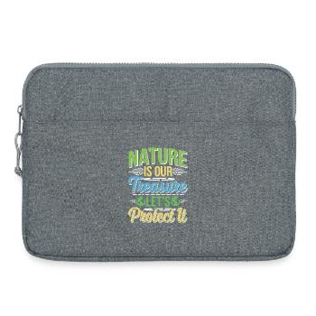 Jour de la Terre - Il n’y a pas de planète B ! - Sacoche pour ordinateur portable 15 pouces - gris chiné - Devant