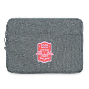 Geduld & Wachstum – Ästhetisches Motiv - Laptoptasche 15" - Grau meliert - Vorne