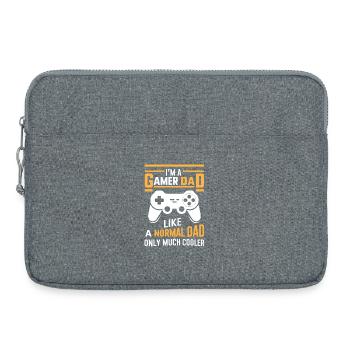 Gamer Dad Shirt, Funny Dad T-Shirt, Father's Day G - Sacoche pour ordinateur portable 15 pouces - gris chiné - Devant