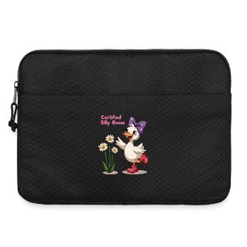 Certifié Silly Goose Funny Cartoon Goose T-Shirt - Sacoche pour ordinateur portable 15 pouces - noir - Devant