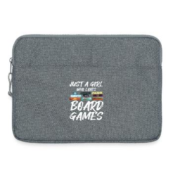 Juste une fille qui adore les jeux de société - Jeu de société - Sacoche pour ordinateur portable 15 pouces - gris chiné - Devant