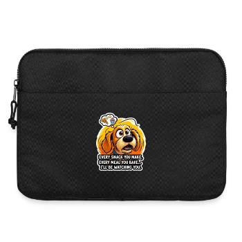 Kuscheliger Hund mit Snackgedanken - Laptoptasche 15" - Schwarz - Vorne