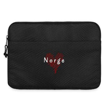 J’aime la Norvège, c’est la Norvège du cœur - Sacoche pour ordinateur portable 15 pouces - noir - Devant