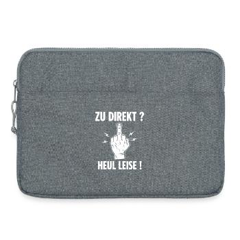 Too direct ? Howl quietly! - Laptop bag 15" - heather grey - Front