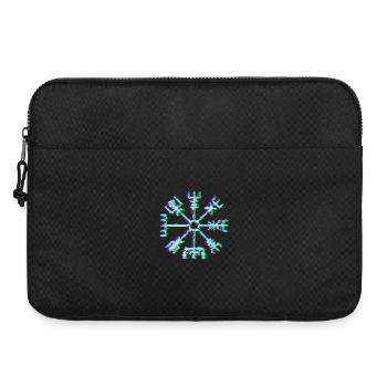 Vegvisir Rune – Neon Glitch Viking Compass Symbol - Laptoptasche 15" - Schwarz - Vorne