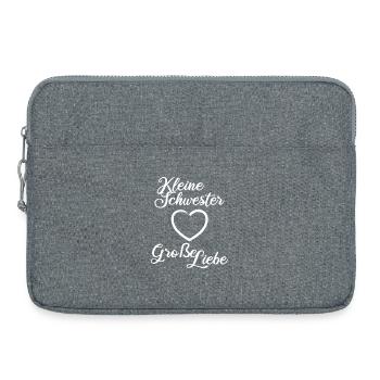 Petite sœur Grand Amour - Sacoche pour ordinateur portable 15 pouces - gris chiné - Devant