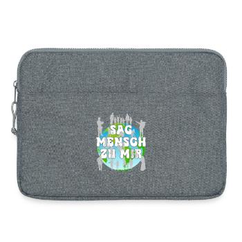Global humanity unites community, diversity - Laptop bag 15" - heather grey - Front
