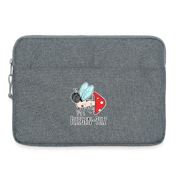 Fliegenpilz - Halb Fliege halb Pilz - Laptoptasche 15" - Grau meliert - Vorne