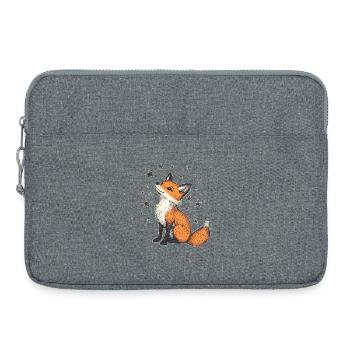 Fuchs und Sterne - Laptoptasche 15" - Grau meliert - Vorne