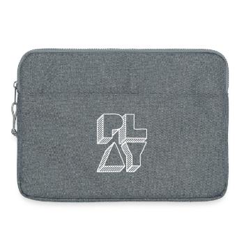 Press Play – Musik Party DJ Design - Laptoptasche 15" - Grau meliert - Vorne